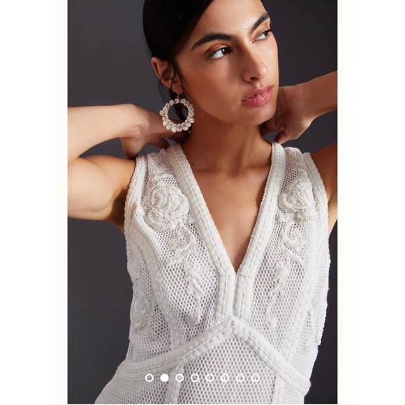 NWT Anthropologie “Not so Serious” by Pallavi Mohammed Deep V mini dress, XXS - Picture 3 of 13